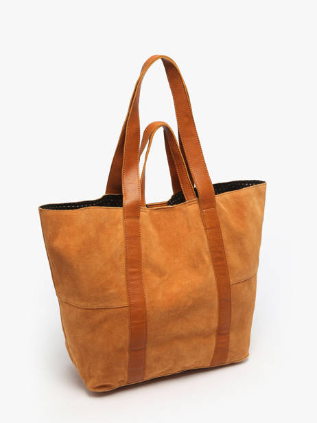 Schoudertas Jasmin Leder Pieces Bruin jasmin 17160092 ander zicht 2